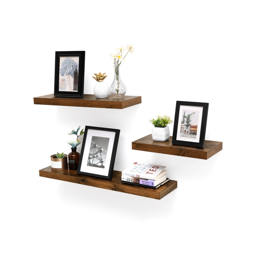 Настенная полка SHELFY, коричневая