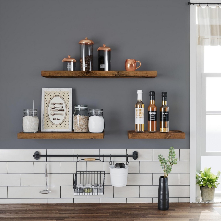 Настенная полка SHELFY, коричневого цвета