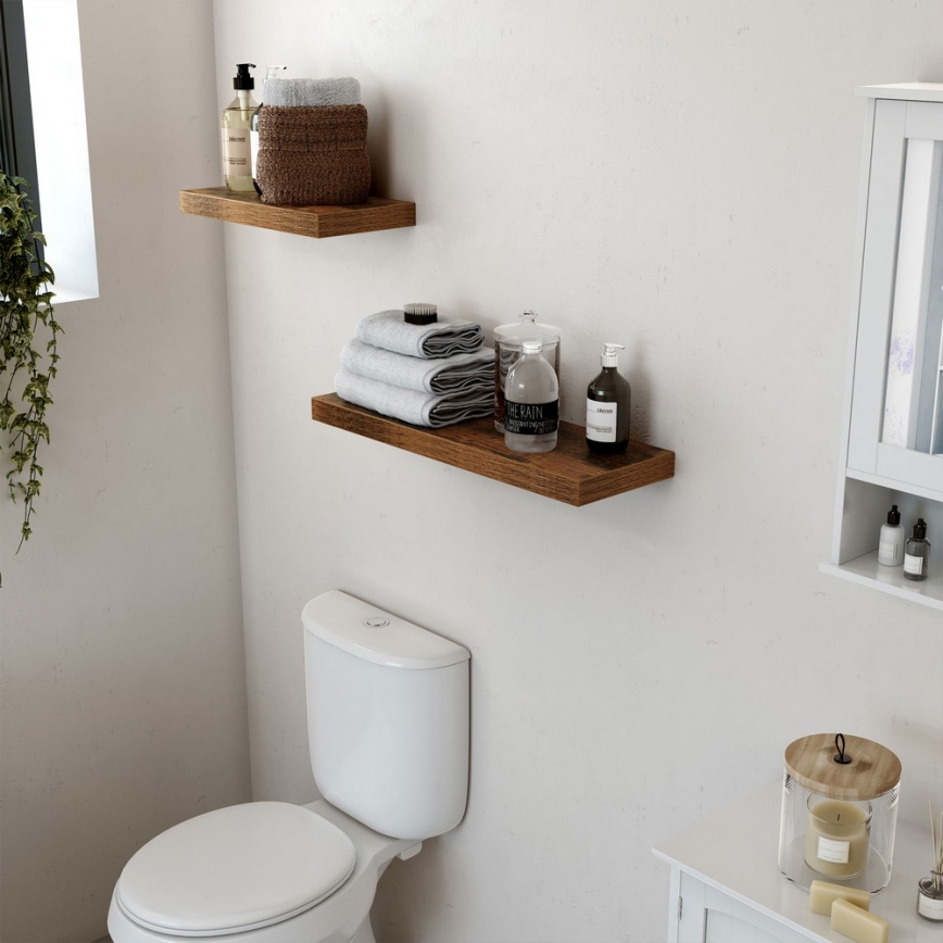 Настенная полка SHELFY коричневая