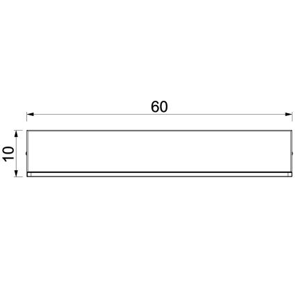 Настенная полка со светодиодной подсветкой SHELF 10x60 см черный