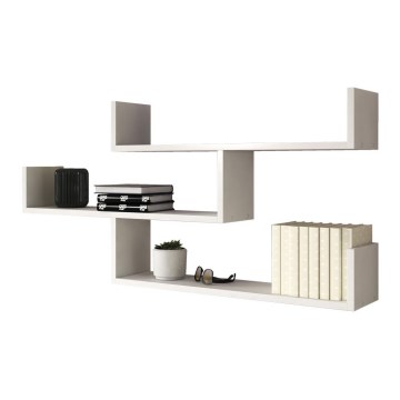 Настенная полка TRIO 119x55x18 см белая