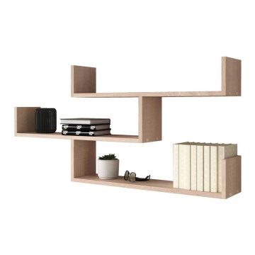 Настенная полка TRIO 119x55x18 см, дуб сонома