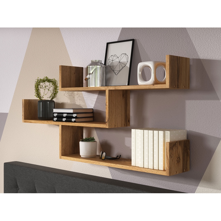 Настенная полка TRIO 55x119 см дуб Вотан