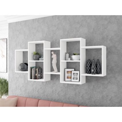 Настенная полка TRIO 65x161 см белый