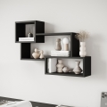 Настенная полка TRIO 87x54 cm черный графит
