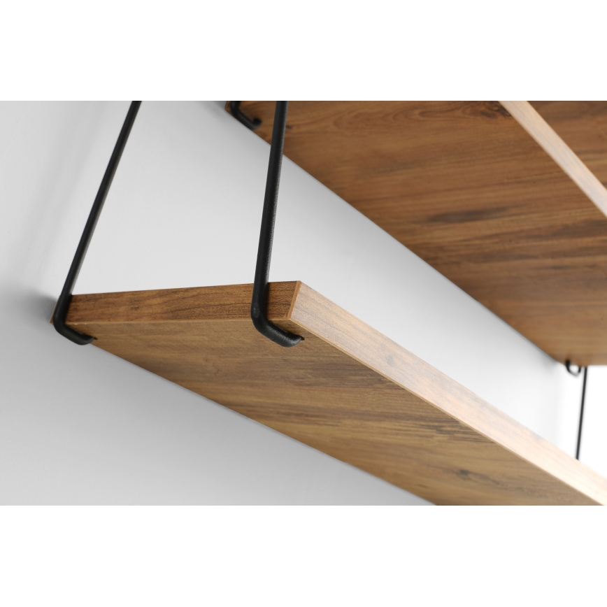 Настенная полка ZIHON 63,5x60 см черный/коричневый