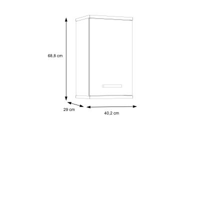 Настенная тумба для ванной VENOM, белая/дуб сонома