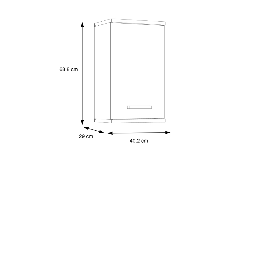 Настенная тумба для ванной VENOM, белая/дуб сонома