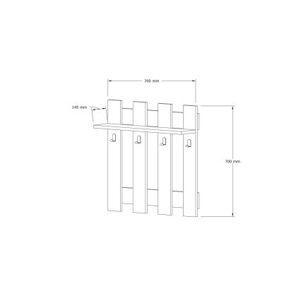 Настенная вешалка CARINA 70x70 см белый