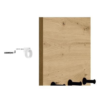 Настенная вешалка CORICA 145x35 см дуб artisan