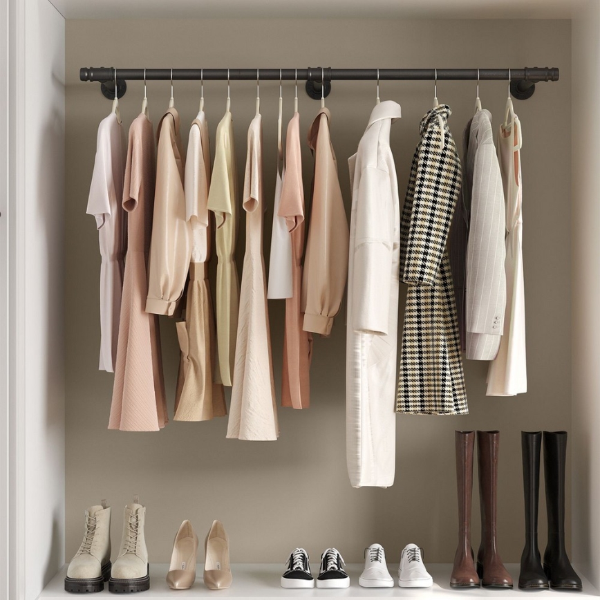 Настенная вешалка для плечиков LINEA, черная