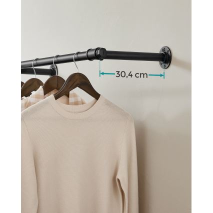 Настенная вешалка для плечиков LINEA, черная