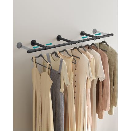 Настенная вешалка для плечиков LINEA, черная