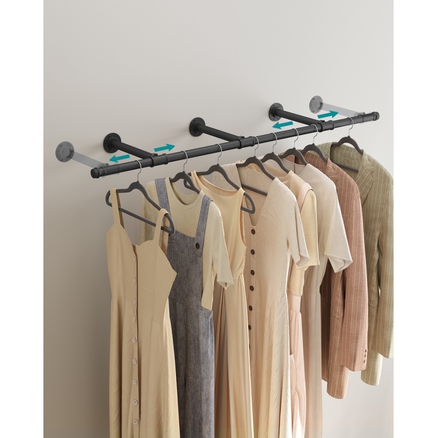 Настенная вешалка для плечиков LINEA, черная