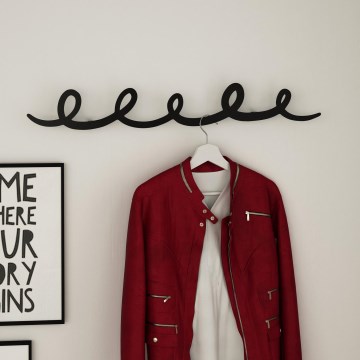 Настенная вешалка SING 84x12 см черный