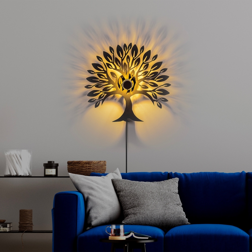 Nástěnné svítidlo HEART TREE 1xE27/40W/230V černá