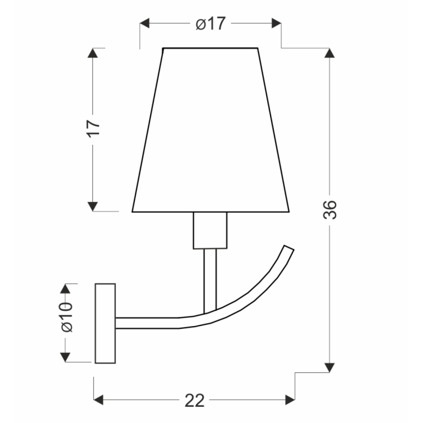 Настенноe освещение VITORIA 1xE14/40W/230V желтый/латунь