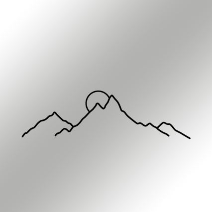 Настенное украшение 100x29 см горы металл