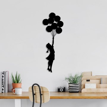 Настенное украшение 100x34 см девочка металл