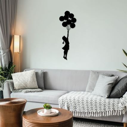 Настенное украшение 100x34 см девочка металл