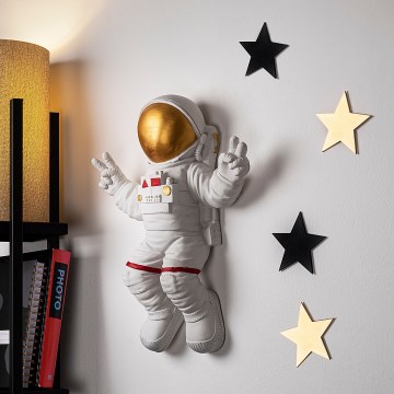 Настенное украшение 47x35 см астронавт золотистый