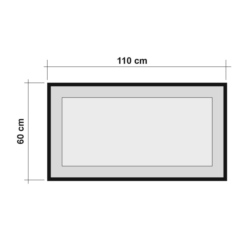 Настенное зеркало QUANTUM 60x110 см коричневый/черный