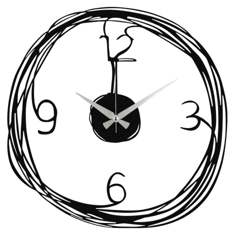 Настенные часы 48 см 1xAA черный