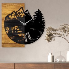 Настенные часы 56x58 см 1xAA дерево/металл