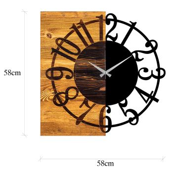 Настенные часы 58x58 см 1xAA дерево/металл