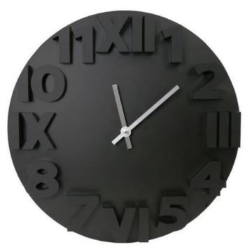 Настенные часы с 3D-дизайном 1xAA черный