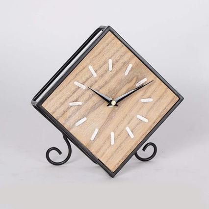 Настенные часы 1xAA 21,5x22 cm бежевый/чёрный