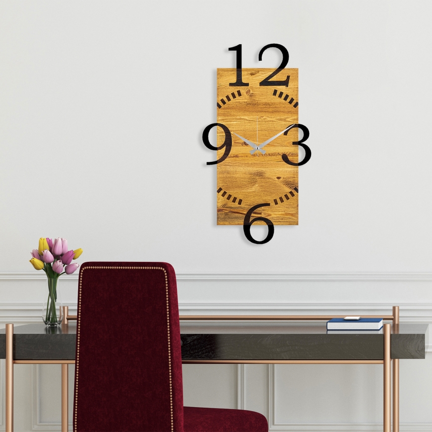 Настенные часы 41x74 см 1xAA дерево/металл