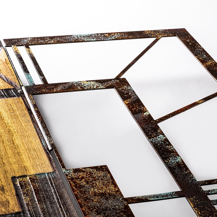 Настенные часы 49x58 см 1xAA дерево/металл