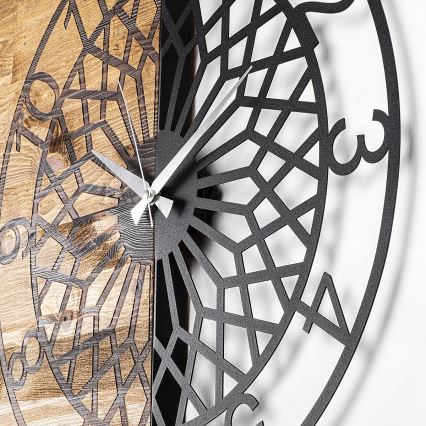 Настенные часы 57x58 см 1xAA дерево/металл