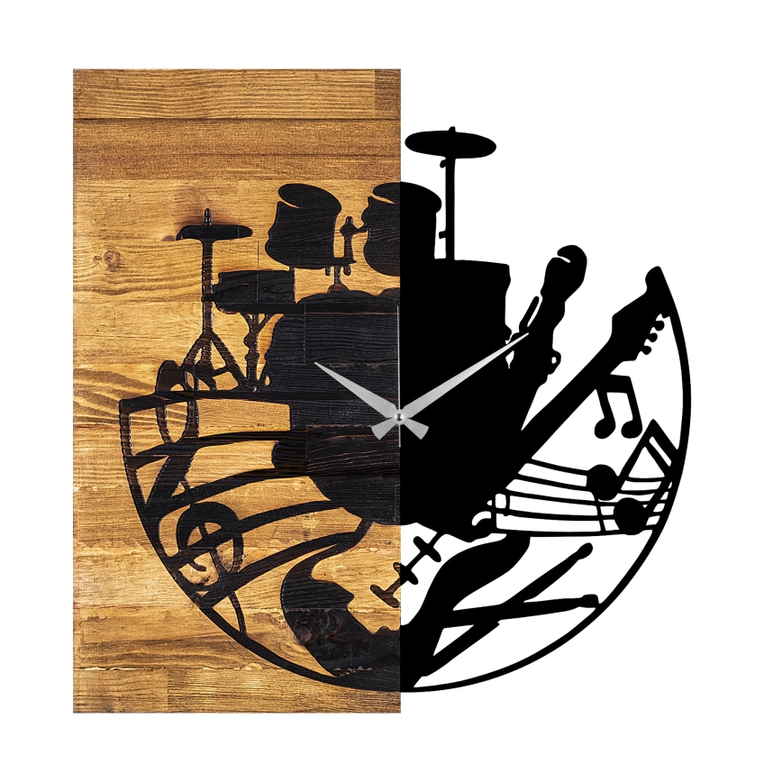 Настенные часы 60x58 см 1xAA дерево/металл