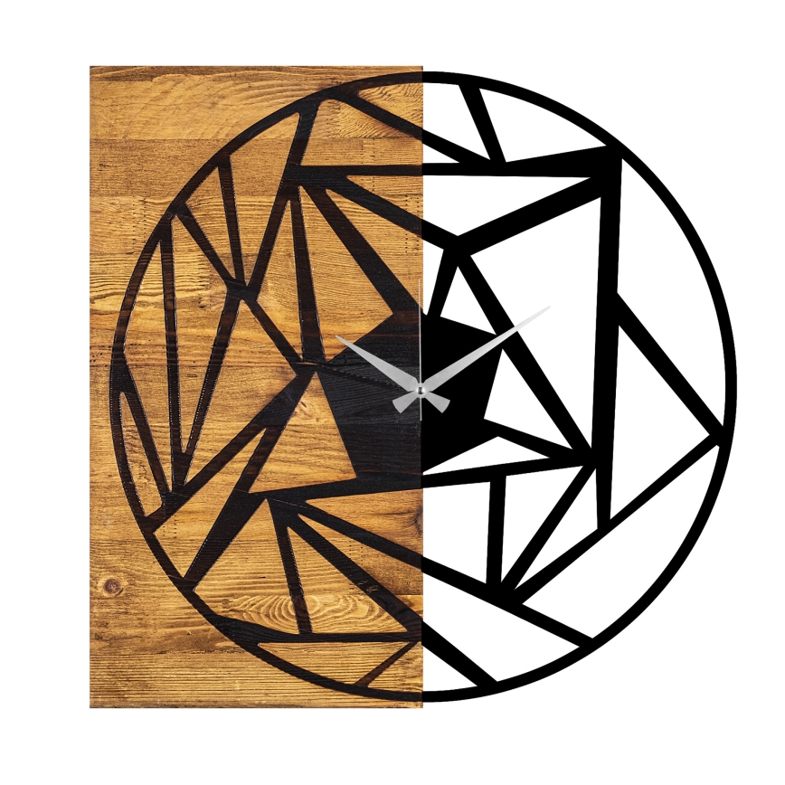 Настенные часы 60x58 см 1xAA дерево/металл