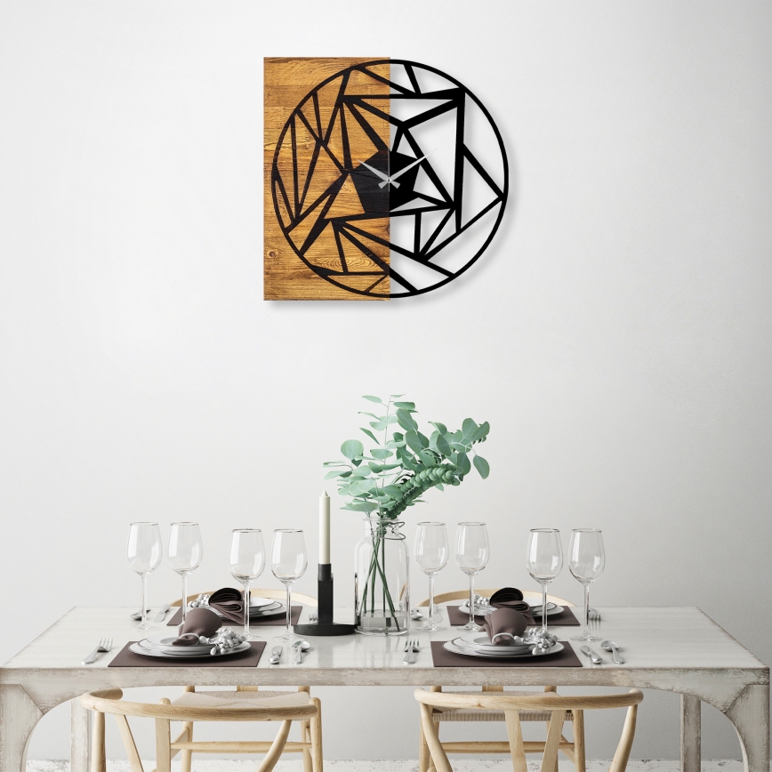 Настенные часы 60x58 см 1xAA дерево/металл