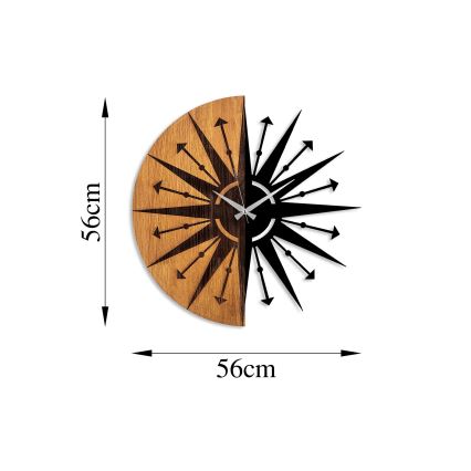 Настенные часы диаметр 56 см 1xAA дерево/металл