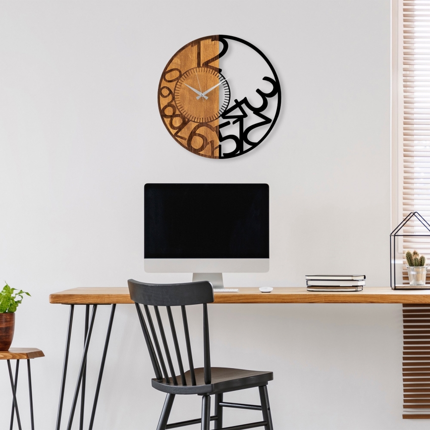 Настенные часы диаметр 56 см 1xAA дерево/металл