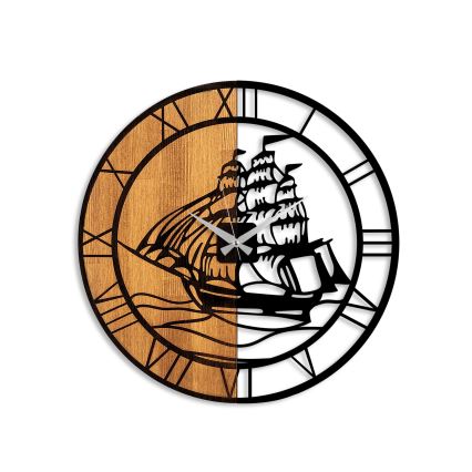 Настенные часы диаметр 56 см 1xAA дерево/металл