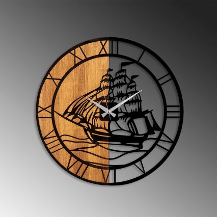 Настенные часы диаметр 56 см 1xAA дерево/металл