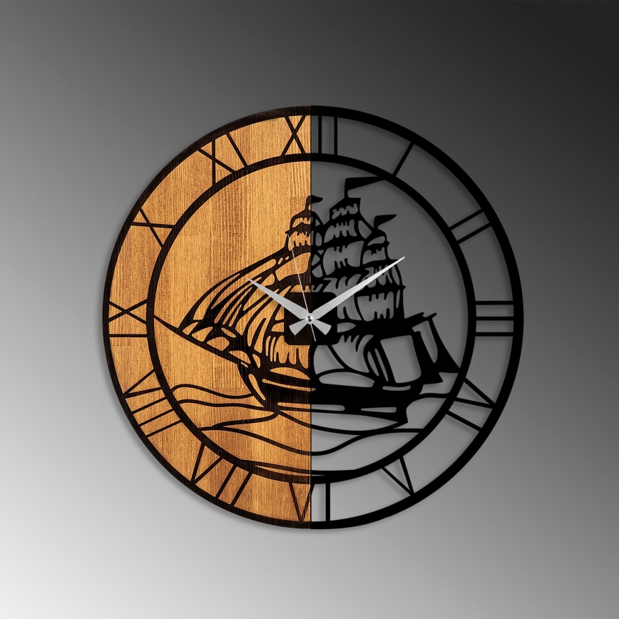 Настенные часы диаметр 56 см 1xAA дерево/металл