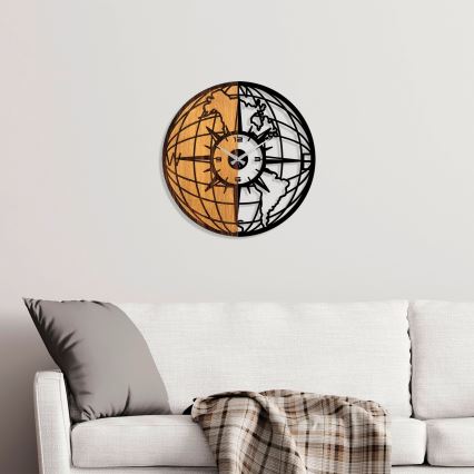 Настенные часы диаметр 56 см 1xAA дерево/металл