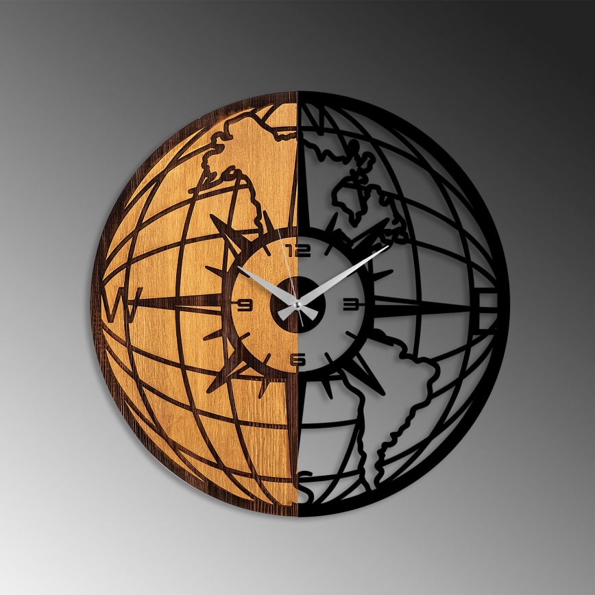 Настенные часы диаметр 56 см 1xAA дерево/металл
