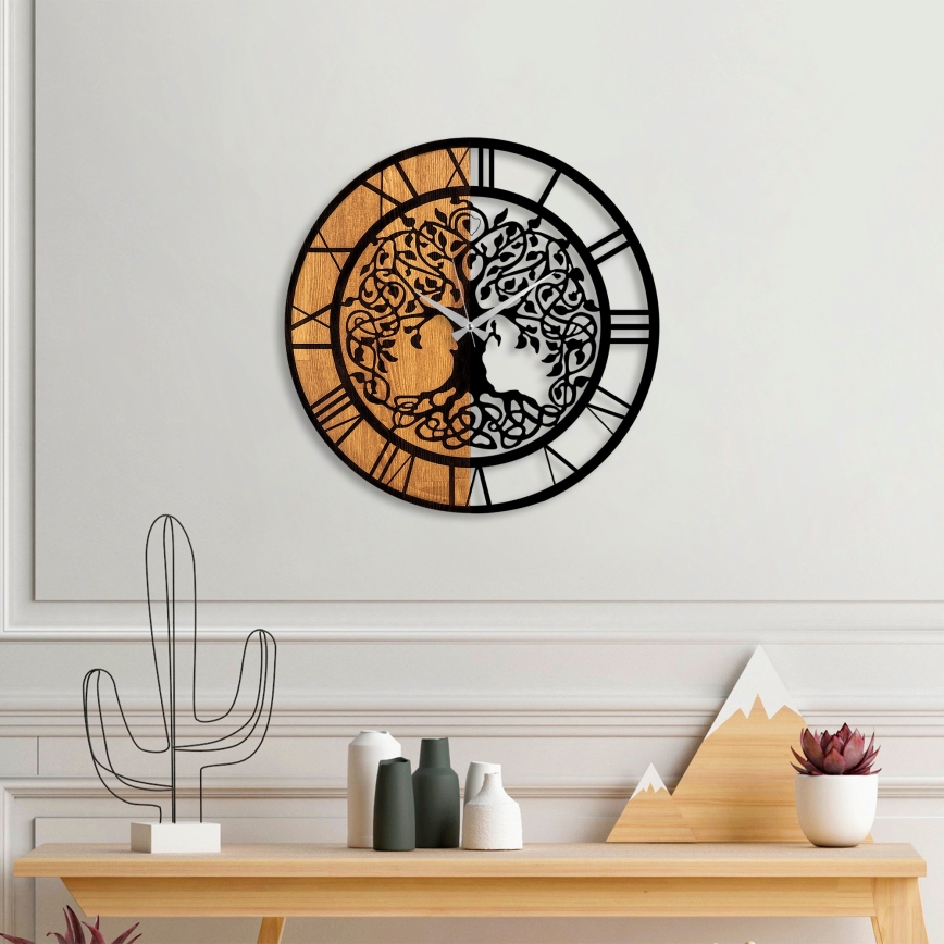 Настенные часы диаметр 56 см 1xAA дерево/металл