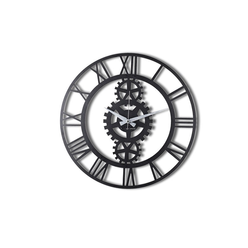 Настенные часы диаметр 70 см 1xAA черный