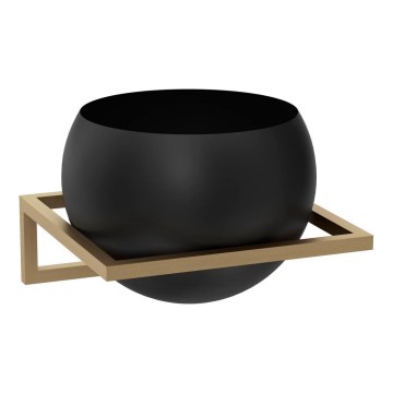 Настенный цветочный горшок 27x29 см золотистый