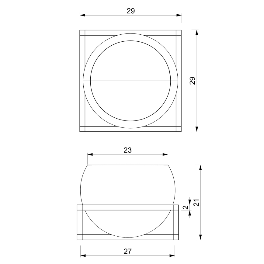 Настенный цветочный горшок 27x29 см золотистый