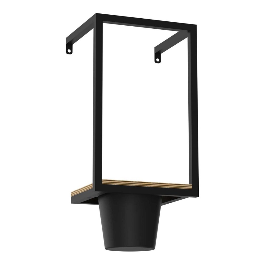 Настенный цветочный горшок 38x18 см черный