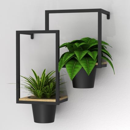 Настенный цветочный горшок 46x36 см черный